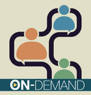 Illustration of three people connected by speech bubbles with 'On-Demand' text at the bottom.
