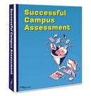 Cover of the 'Successful Campus Assessment' binder featuring illustrations of a globe, books, and a microphone, indicating a educational and assessment-related content.